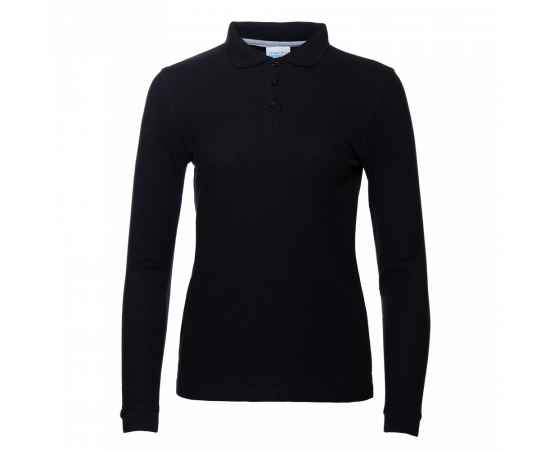 Рубашка поло женская STAN длинный рукав хлопок/полиэстер 185, 04SW, Чёрный (20) (42/XS), Цвет: Чёрный, Размер: 42/XS