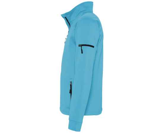 Куртка флисовая мужская New look men 250 бирюзовая, размер S, Цвет: бирюзовый, Размер: S, изображение 3