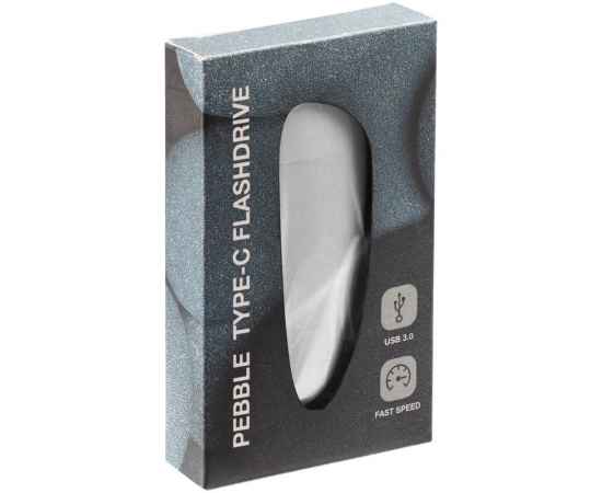 Флешка Pebble Type-C, USB 3.0, светло-серая, 16 Гб, Цвет: серый, изображение 5