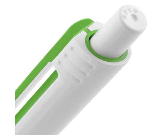 Ручка шариковая Rush Special, бело-зеленая, изображение 4