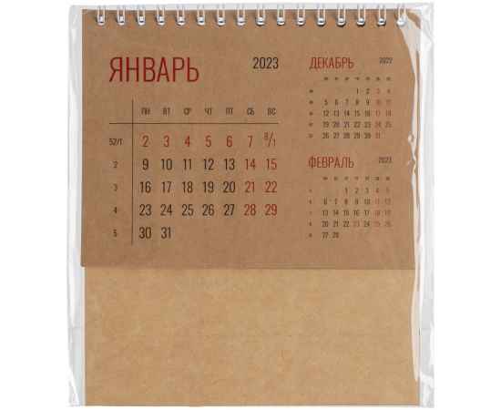 Календарь настольный Datio, крафт, изображение 4