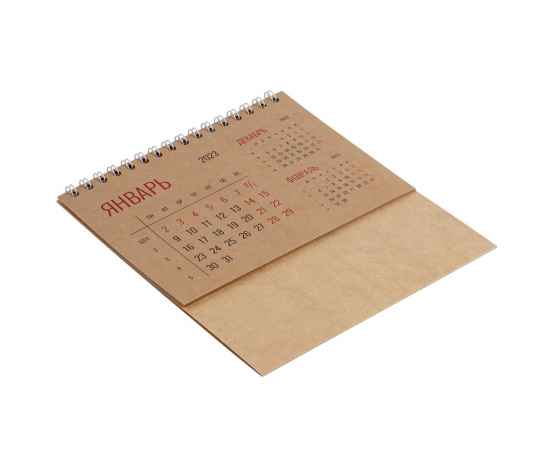 Календарь настольный Datio, крафт, изображение 3