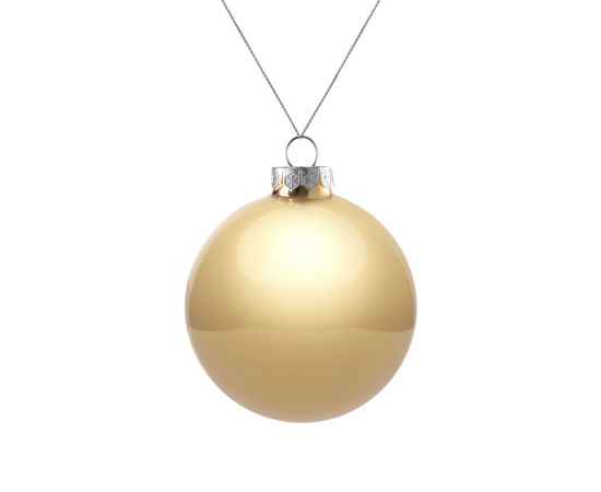 Елочный шар Finery Gloss, 8 см, глянцевый золотистый, Цвет: золотистый