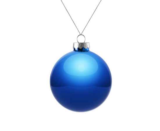 Елочный шар Finery Gloss, 8 см, глянцевый синий, Цвет: синий