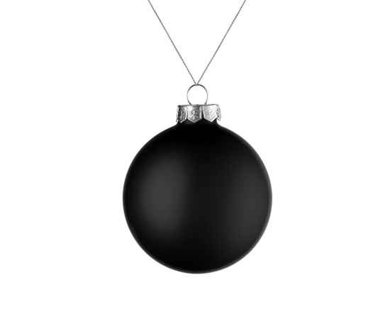 Елочный шар Finery Matt, 8 см, матовый черный, Цвет: черный