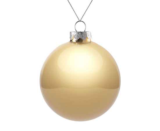 Елочный шар Finery Gloss, 10 см, глянцевый золотистый, Цвет: золотистый