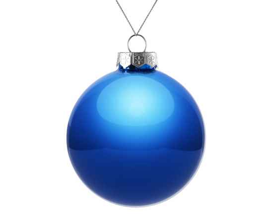 Елочный шар Finery Gloss, 10 см, глянцевый синий, Цвет: синий