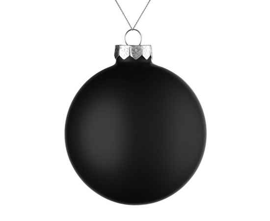 Елочный шар Finery Matt, 10 см, матовый черный, Цвет: черный
