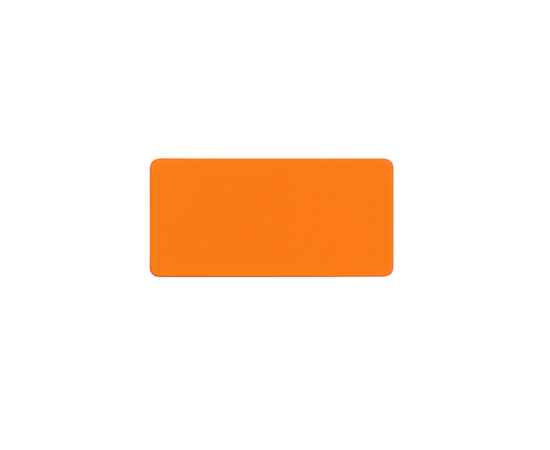 Шильд металлический, покрытие soft touch, подложка хром, оранжевый, Цвет: оранжевый
