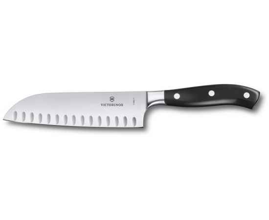 Нож сантоку VICTORINOX Grand Maître, кованый, 17 см, чёрный