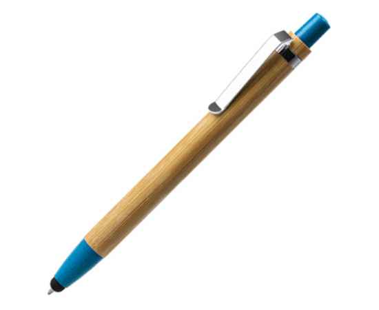 Ручка-стилус шариковая бамбуковая NAGOYA, BL8084TA242, Цвет: голубой