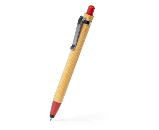 Ручка-стилус шариковая бамбуковая NAGOYA, BL8084TA60, Цвет: красный