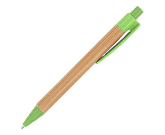 Ручка шариковая бамбуковая STOA, HW8034S111429, Цвет: бежевый,зеленое яблоко