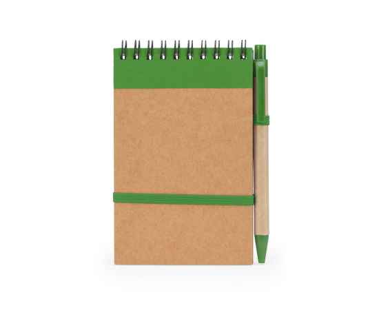 Блокнот LIEN с шариковой ручкой, NB8074S1226, Цвет: бежевый,зеленый