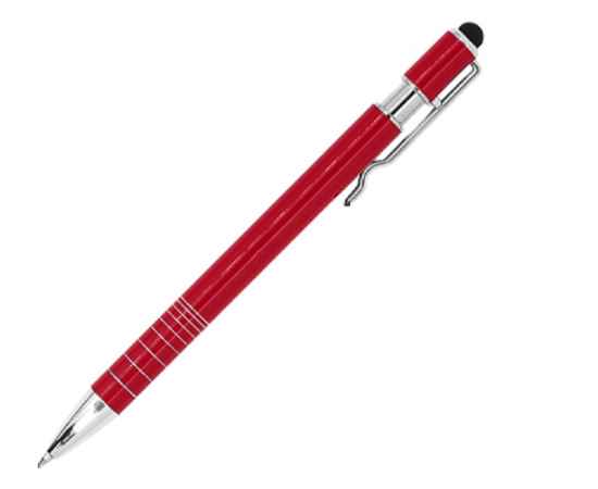 Ручка-стилус металлическая шариковая BORNEO, HW8014S160, Цвет: красный