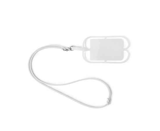 Силиконовый шнурок DALVIK с держателем мобильного телефона и карт, LY7046S101, Цвет: белый