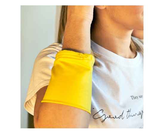 Эластичный браслет SPEED с карманом на молнии, CP7105S103, Цвет: желтый