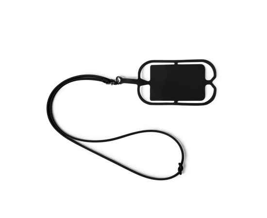 Силиконовый шнурок DALVIK с держателем мобильного телефона и карт, LY7046S102, Цвет: черный