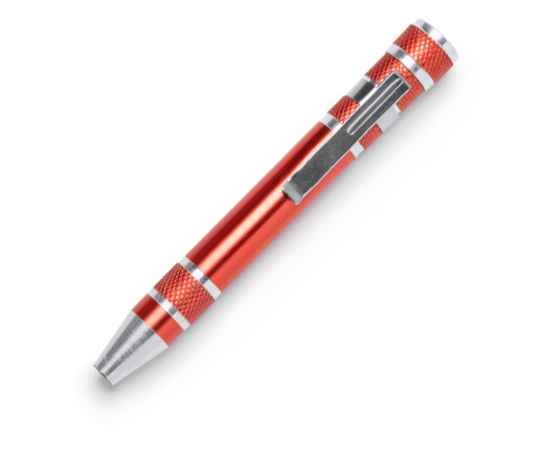 Алюминиевый мультитул BRICO в форме ручки, TO3991S160, Цвет: красный,серебристый
