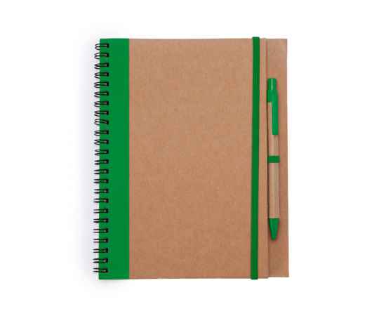 Блокнот А5+ ALANI с шариковой ручкой, NB8073S1226, Цвет: бежевый,зеленый