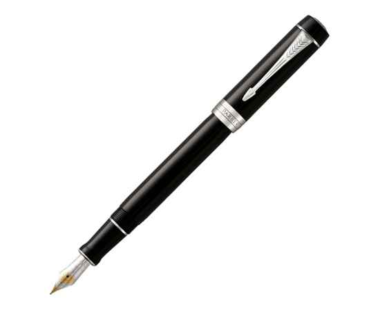 Ручка перьевая Duofold Classic Centennial, F, 1931365, Цвет: черный,серебристый