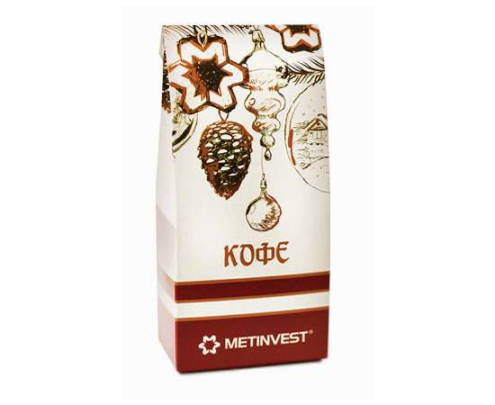 Кофе в зернах 70г в упаковке «домик» с нанесением вашего логотипа