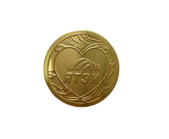 Шоколадные медали с логотипом 25г, изображение 2