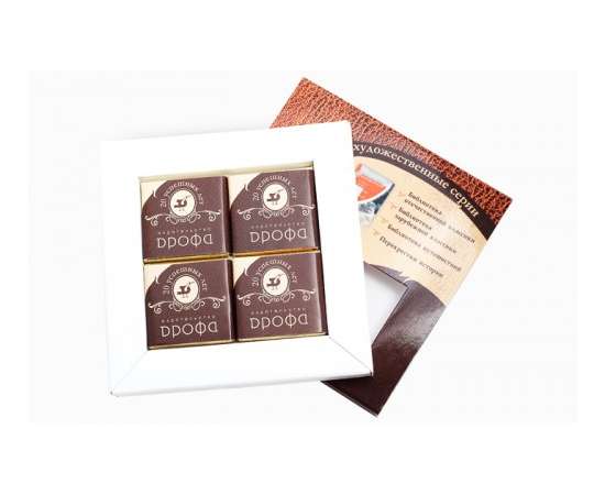 Шоколадный набор Пенал из 4шт 20г с логотипом, изображение 2