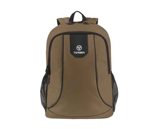 Рюкзак TORBER ROCKIT с отделением для ноутбука 15,6', коричневый, полиэстер 600D, 46 х 30 x 13
