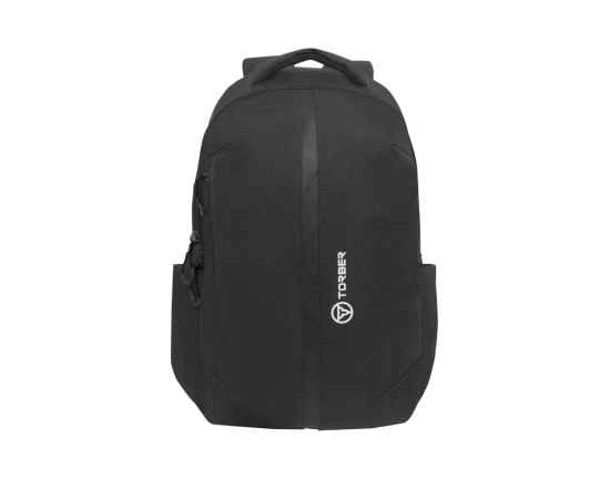 Рюкзак TORBER FORGRAD 2.0 с отделением для ноутбука 15,6', черный, полиэстер меланж, 46 х 31 x 17 см