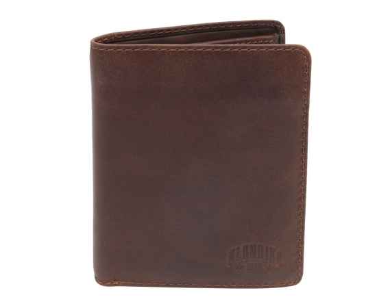 Бумажник KLONDIKE DIGGER «Cade», натуральная кожа в темно-коричном цвете, 12,5 x 10 x 2 см
