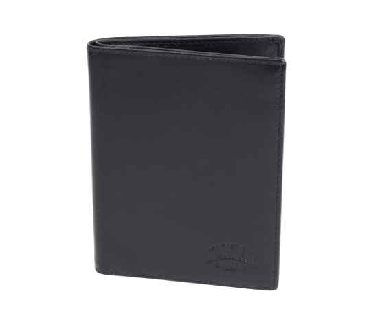 Бумажник KLONDIKE Claim, натуральная кожа в черном цвете, 10 х 1 х 12,5 см