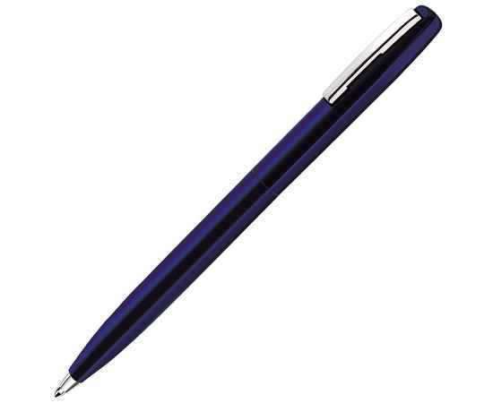 CLICKER, ручка шариковая, синий/хром, металл, Цвет: синий
