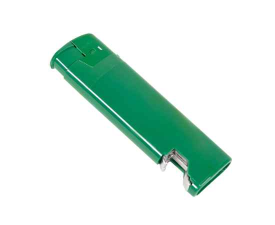 Зажигалка пьезо ISKRA с открывалкой, зеленая, 8,2х2,5х1,2 см, пластик/тампопечать, Цвет: зеленый, изображение 2
