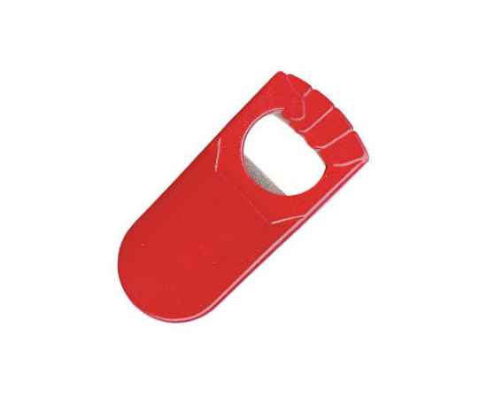 Открывалка  'Кулачок' красная, 9,5х4,5х1,2 см,  фростированный пластик/ тампопечать