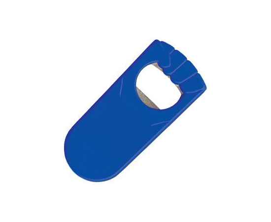 Открывалка  'Кулачок' синяя, 9,5х4,5х1,2 см,  пластик/ тампопечать