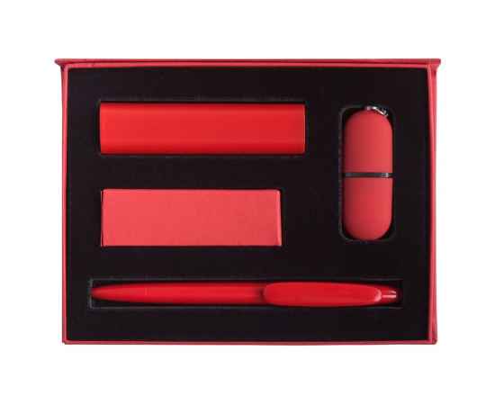 Набор Bond: аккумулятор, флешка и ручка, красный, Цвет: красный, Размер: 17, изображение 3