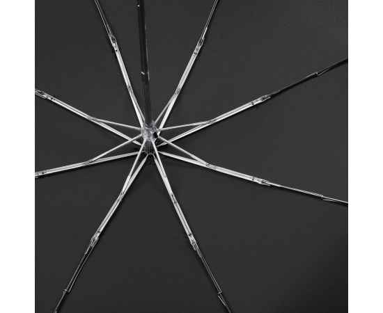 Зонт складной Floyd с кольцом, черный, Цвет: черный, Размер: длина 57 см, изображение 5