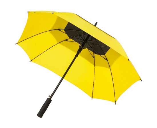 Квадратный зонт-трость Octagon, черный с желтым, Цвет: желтый, Размер: длина 85 см, изображение 2