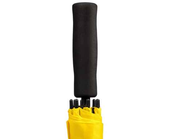 Квадратный зонт-трость Octagon, черный с желтым, Цвет: желтый, Размер: длина 85 см, изображение 4