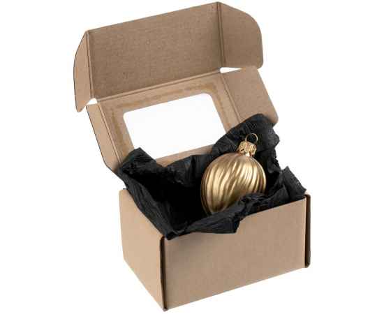 Елочная игрушка «Грецкий орех» в коробке, матовое золото, Размер: игрушка: 4, изображение 4