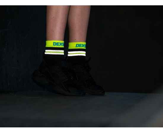 Водонепроницаемые носки Pro visibility Cycling, черные с зеленым, размер S, Цвет: черный, зеленый, Размер: S, изображение 4