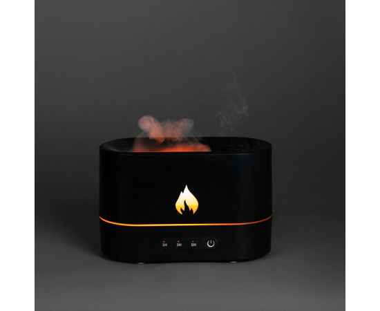 Увлажнитель-ароматизатор с имитацией пламени Fuego, черный, Цвет: черный, Объем: 150