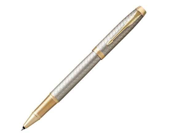 Ручка роллер Parker IM Premium, 1931686, Цвет: серый,золотистый,серебристый