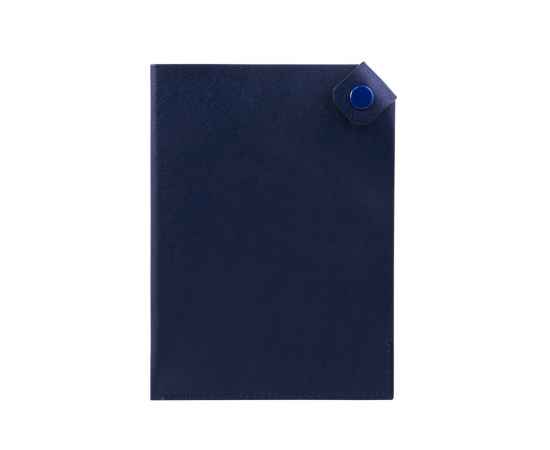 Чехол для паспорта PURE 140*100 мм., застежка на кнопке, натуральная кожа (гладкая), синий, Цвет: синий, Размер: 100x140x2