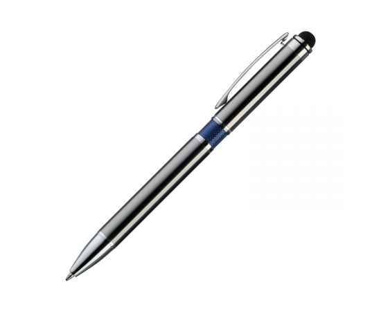 Шариковая ручка iP, синяя, Цвет: серый, синий, Размер: 12x140x8