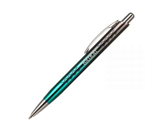 Шариковая ручка Mirage, серо-бирюзовая, Цвет: серый, бирюзовый, Размер: 15x138x8, изображение 3