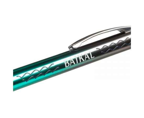 Шариковая ручка Mirage, серо-бирюзовая, Цвет: серый, бирюзовый, Размер: 15x138x8, изображение 4