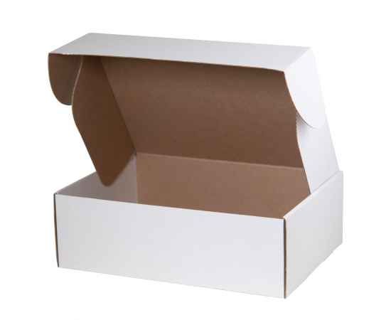 Подарочная коробка универсальная средняя, белая, 345 х 255 х 110мм, Цвет: белый, бежевый, Размер: 255x350x113