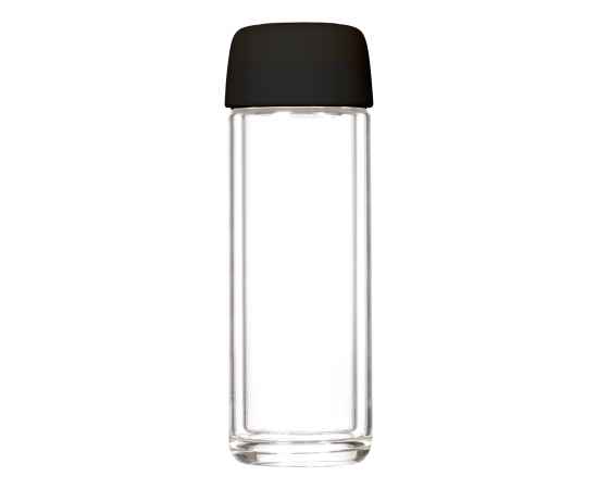 Бутылка стеклянная с двойными стенками Bianca, черная, Цвет: черный, Объем: 300, Размер: 70x70x212
